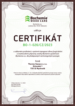 Certifikát BO-1-026/CZ/2023
